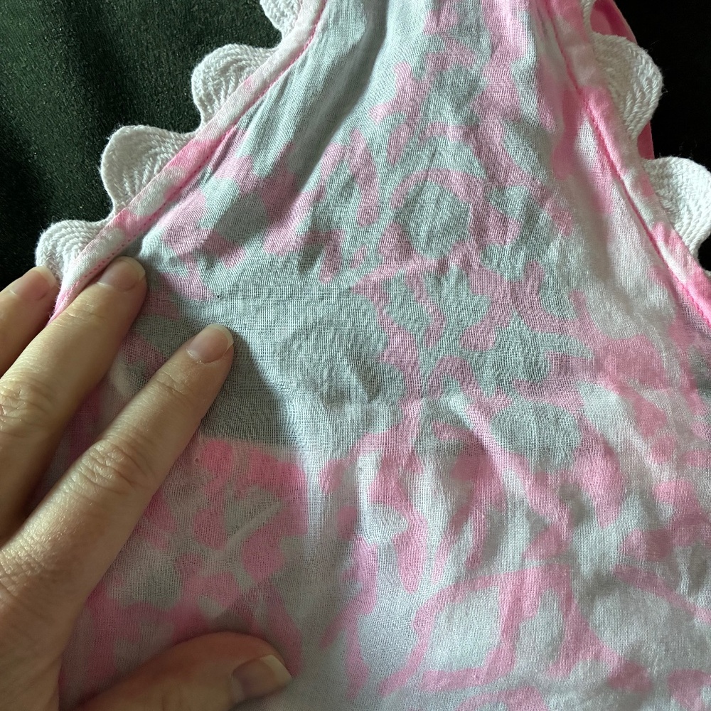 Juliet Dunn pink and white cotton vneck maxi dress - Picture 11 of 16